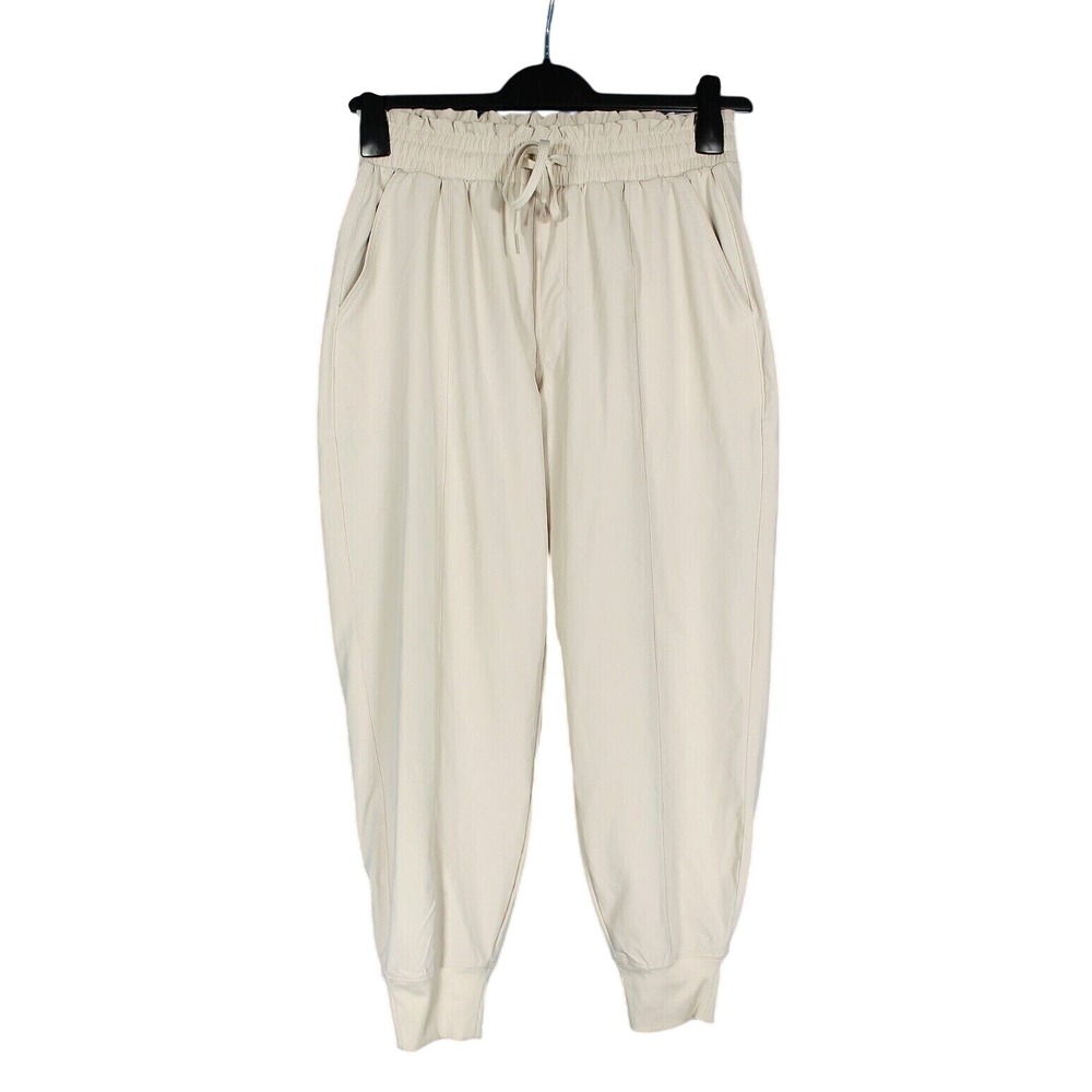 ABERCROMBIE & FITCH Beige STRETCH KNIT Active Joggers w/Pockets PULL-ON PANTS M